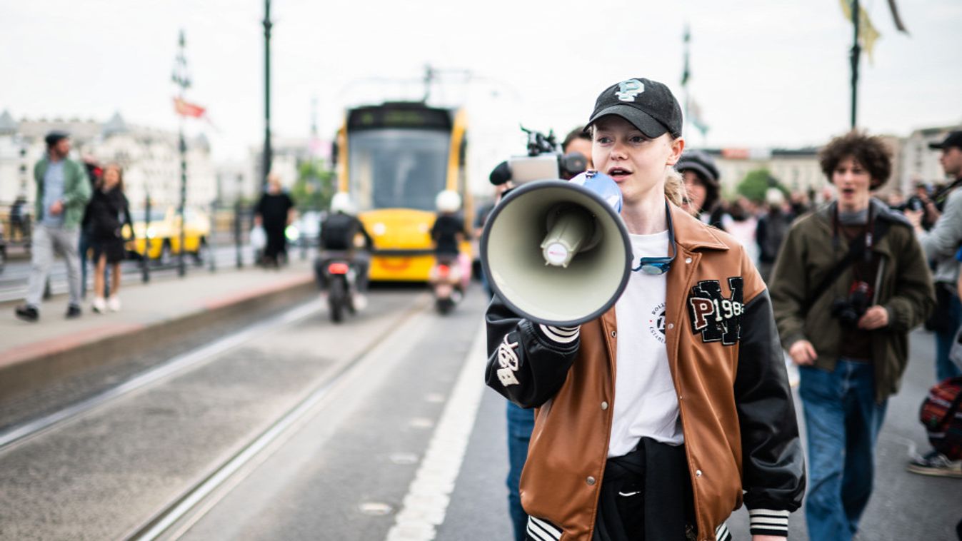 Pár százan tüntettek Budapesten