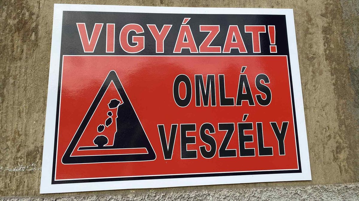 omlásveszély